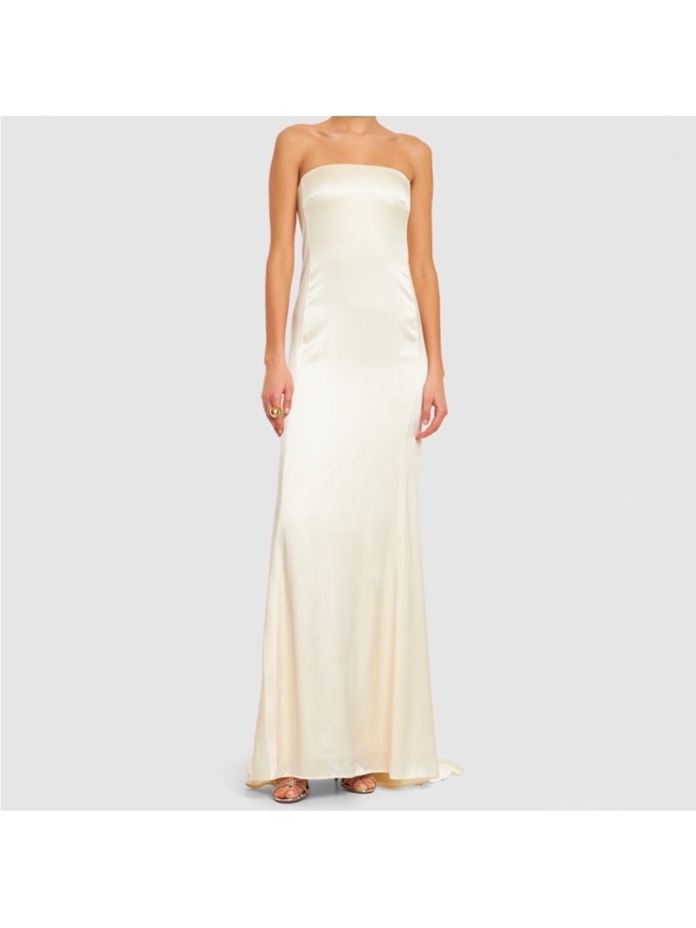 Nili Lotan Esmee Strapless Gown in ivory